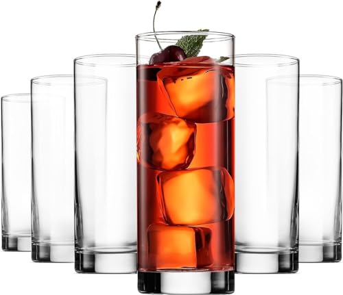 LahTi Paksh Novelty Italian Highball Glasses [Set of 6]