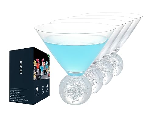 Dounx Cocktail Glasses Set of 4 With Crystal Ball Base