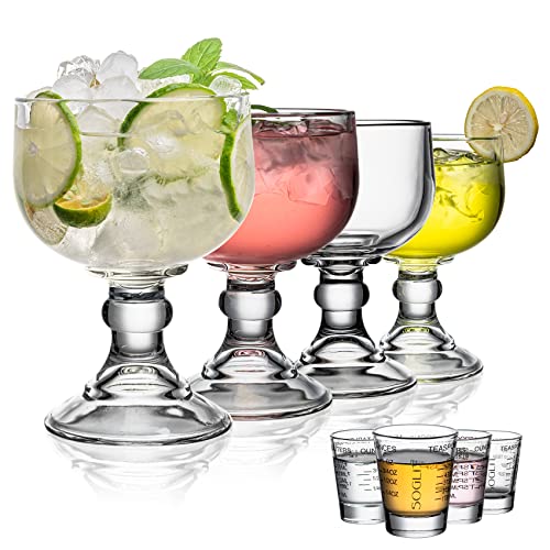 Margarita Schooner Beer Glasses 21 Oz Set of 4 