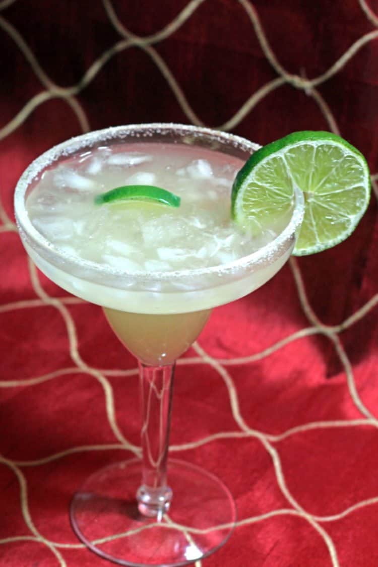 Beer Margarita with lime wheel