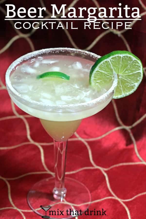 Beer Margarita with lime wheel