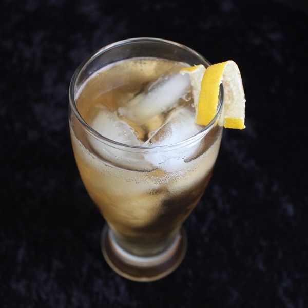 Bermuda Highball drink with lemon twist