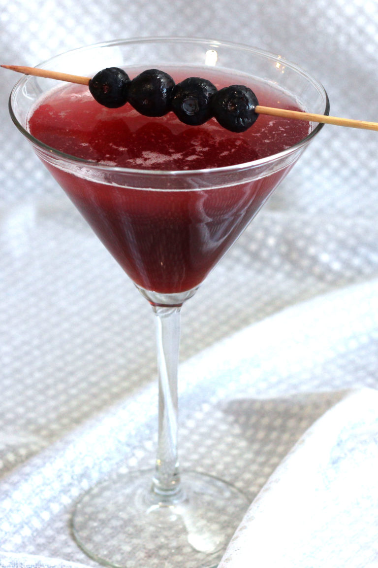 Closeup view of Berry Fusion Martini