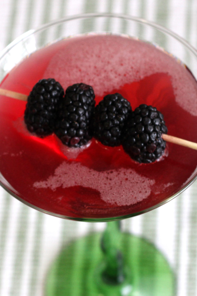 Blackberry Margarita garnished with blackberries