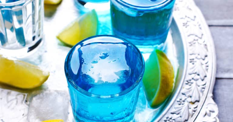 Blue Skies cocktails on table