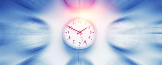 Clocks Blurred By Zooming