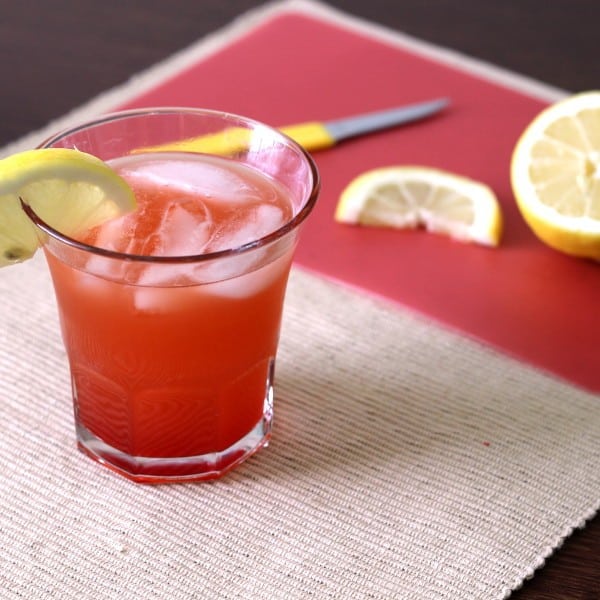 Crystal Cranberry drink in rocks glass with ice