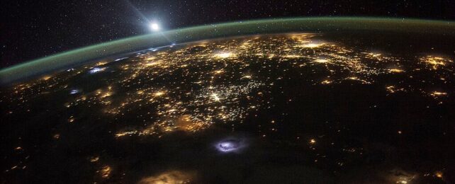 Earth Seen From Space At Night