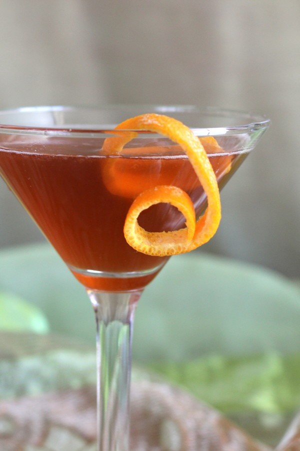 East India Cocktail with orange twist