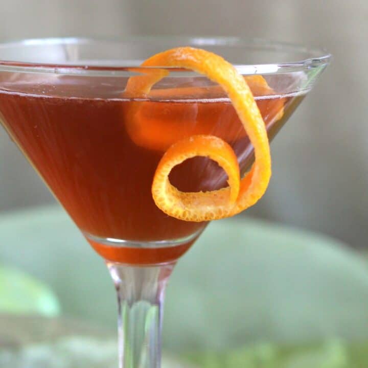 East India Cocktail with orange twist