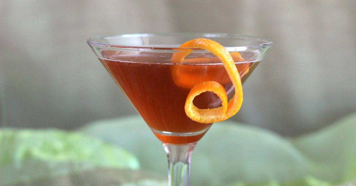 East India Cocktail with orange twist