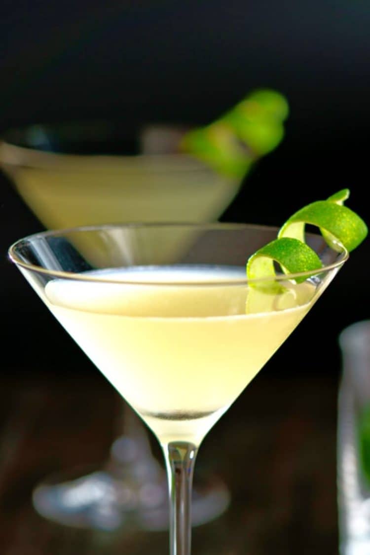 Elderflower Martini with lime twist