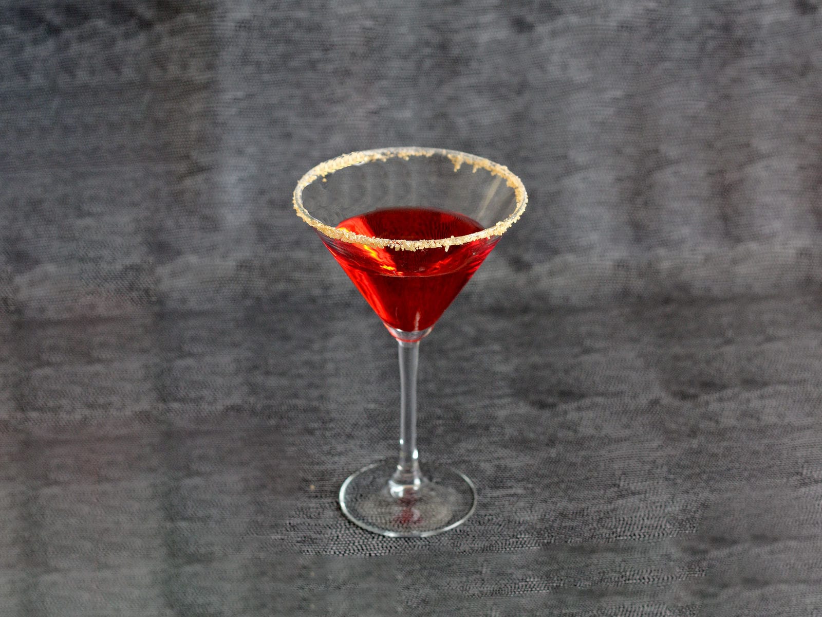 English Rose drink with turbinado sugar rim