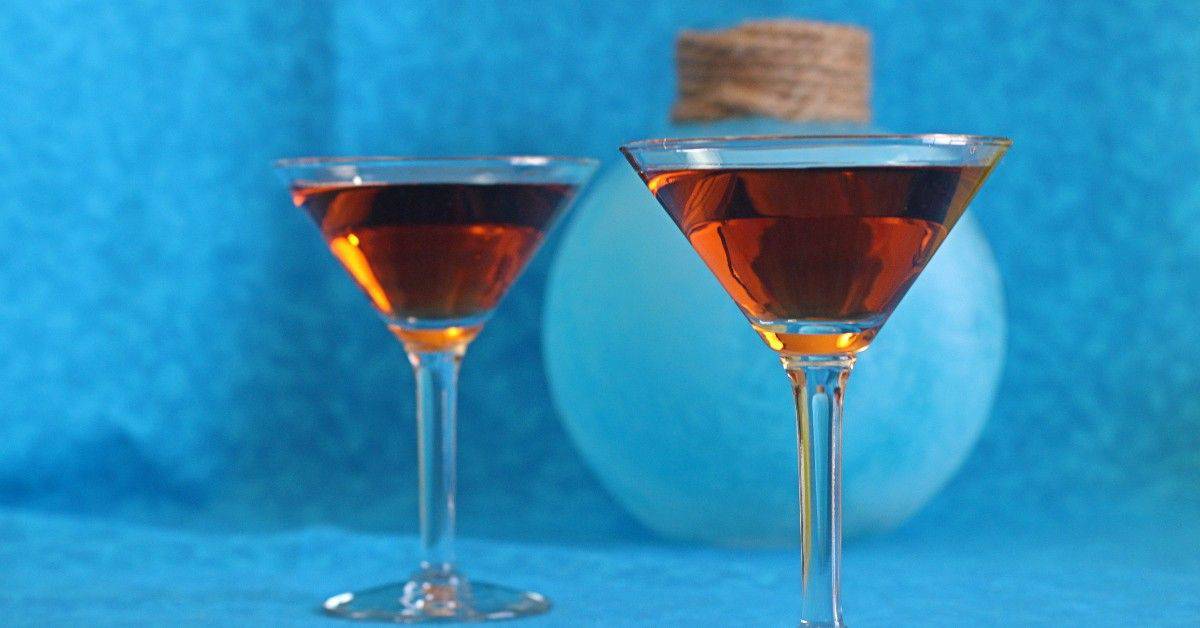 Ethel Duffy cocktails against blue background