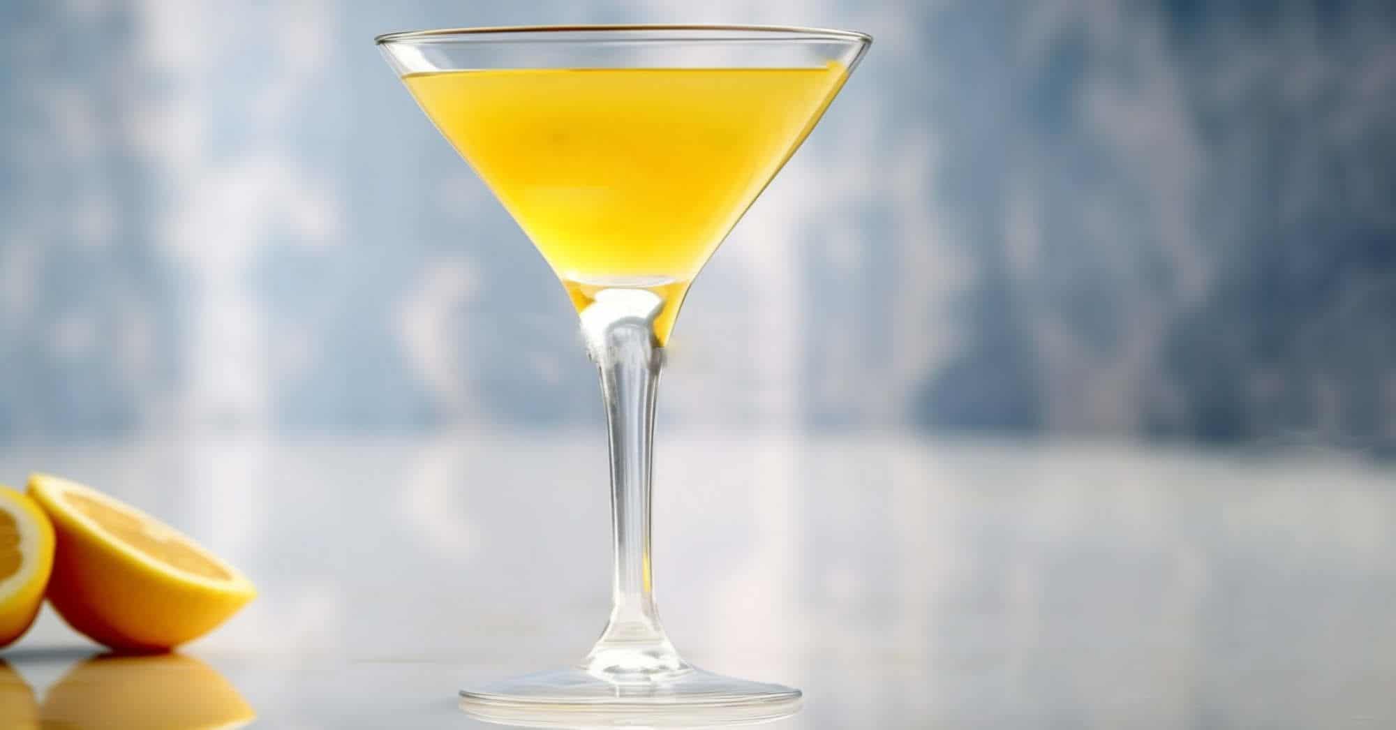 Flying Dutchman cocktail in martini glass