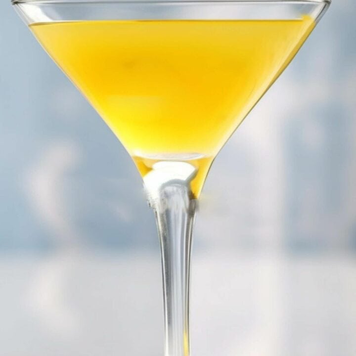 Flying Dutchman cocktail in martini glass