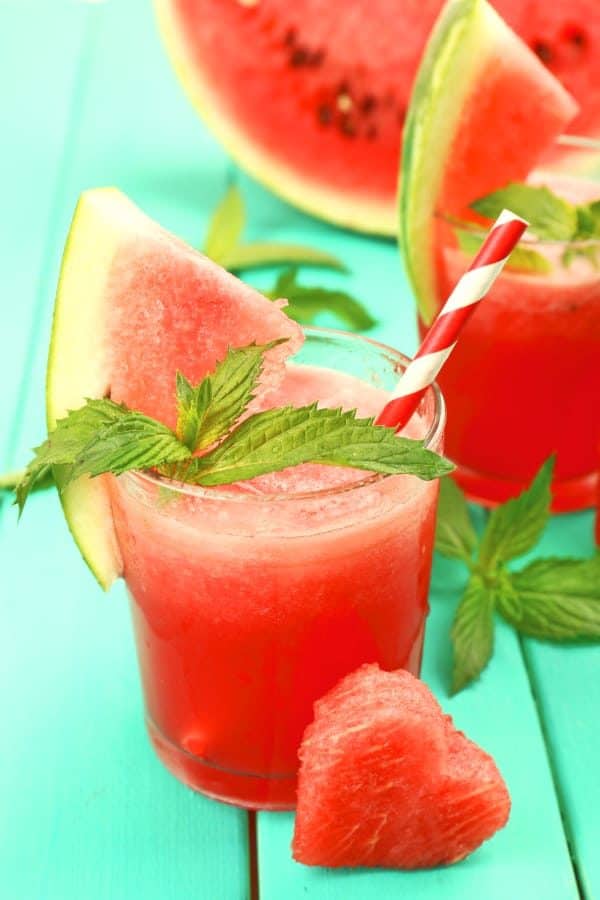 Fresh Watermelon 'Rita with heart carved out of watermelon