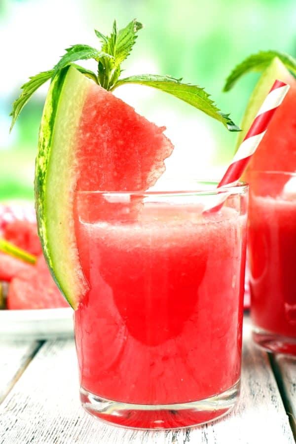 Fresh Watermelon 'Rita with watermelon slice and mint sprig