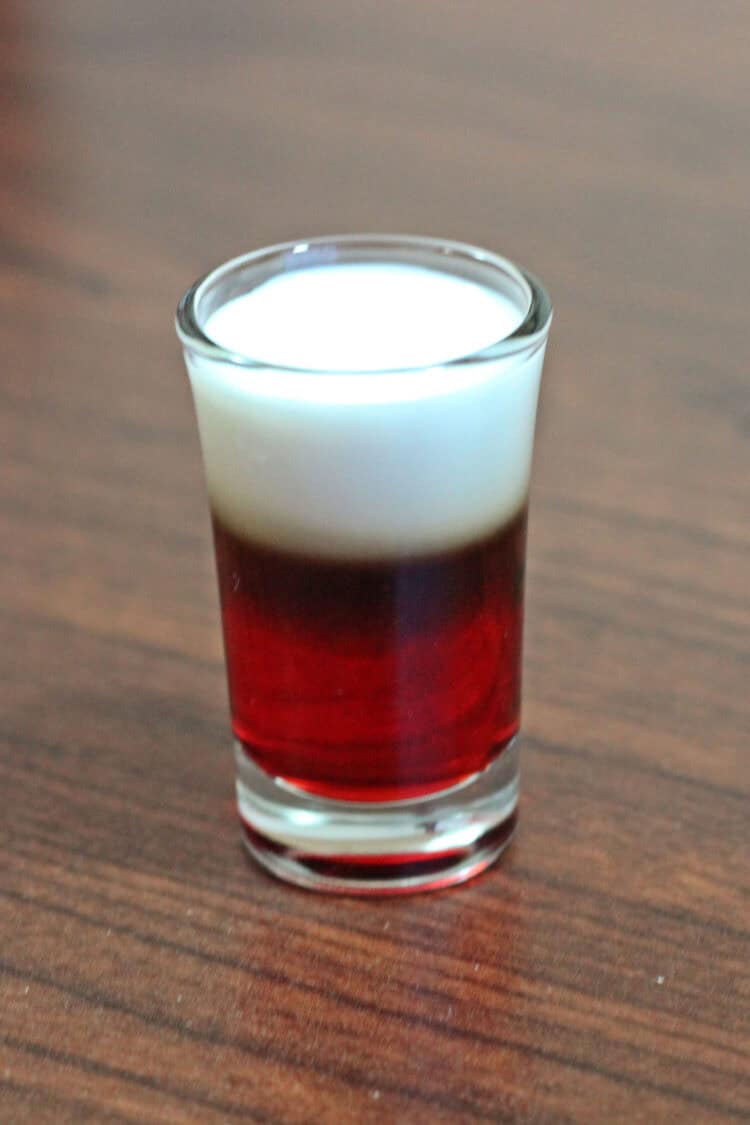 German Cherry Bomb layered shooter on bar