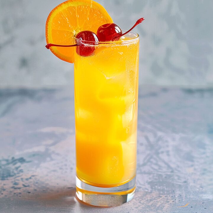 Harvey Wallbanger drink in tall glass