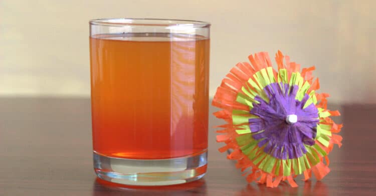 Hawaiian Redneck drink with cocktail umbrella