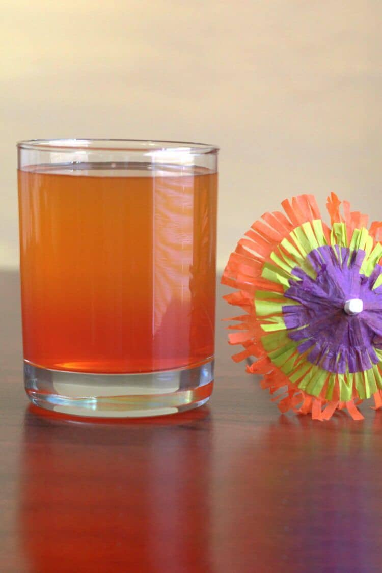 Hawaiian Redneck drink with cocktail umbrella