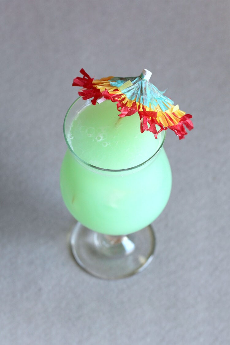 Greenish Hpnotiq Breeze with umbrella