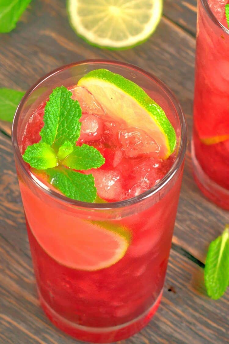 Overhead closeup of Long Beach Iced Tea drink