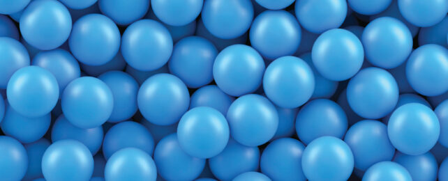 Lots of blue spheres.