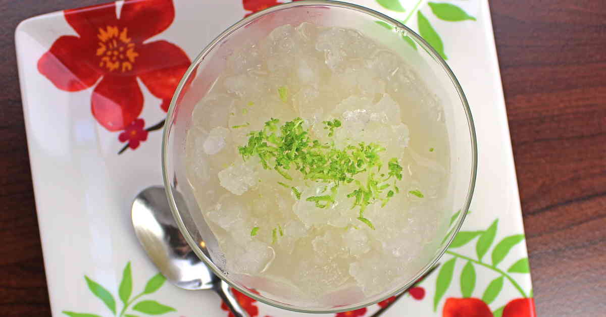 Margarita Granita served with spoon