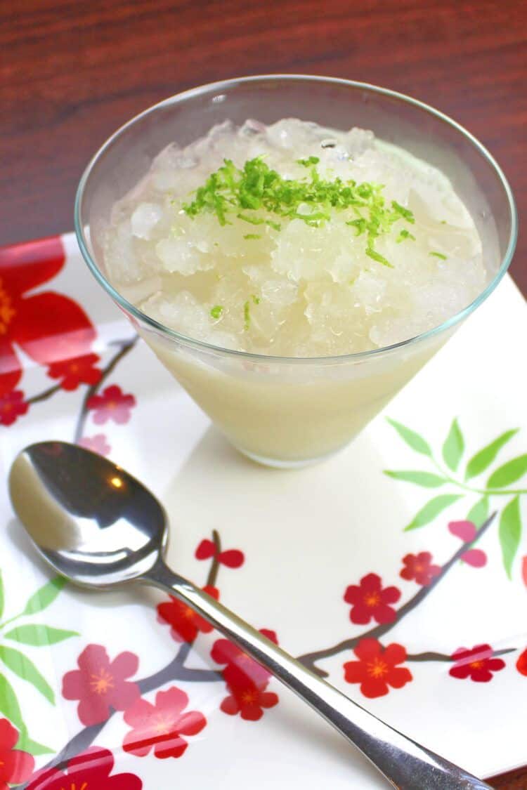 Margarita Granita served with spoon