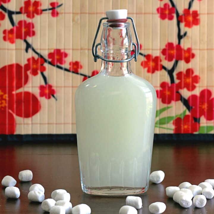 You can make this delicious Marshmallow Vodka Infusion in less than a day, and it's so delicious. It's both tastier and prettier than the marshmallow vodka you can buy in stores, and you can use it in just about any sweet cocktail that calls for vodka.