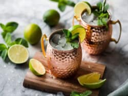 Moscow Mule in copper mug