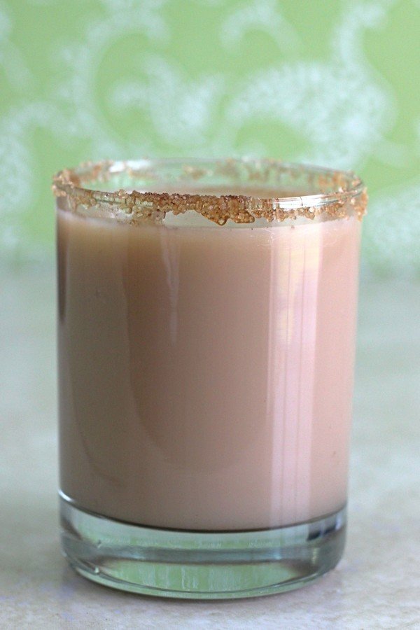 Oatmeal Cookie drink with cinnamon sugar rim