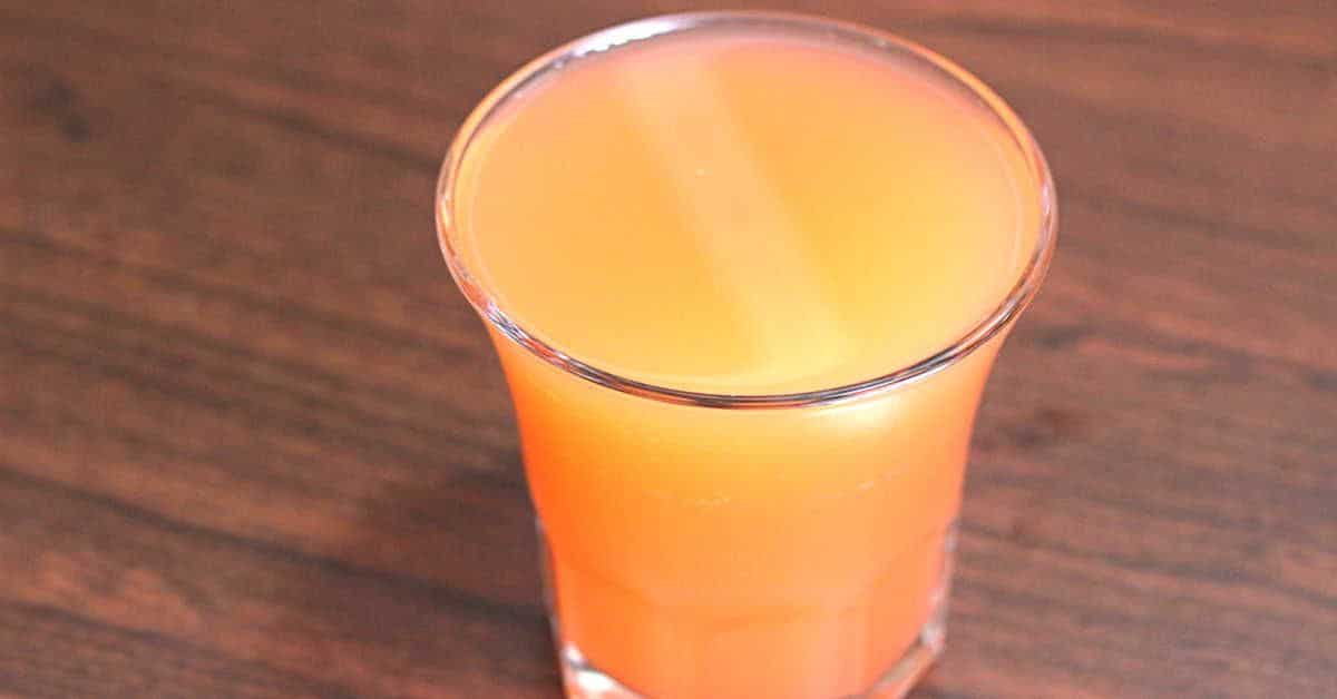 Orange Blossom drink on bar top