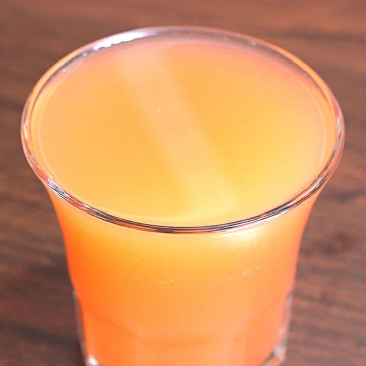 Orange Blossom drink on bar top