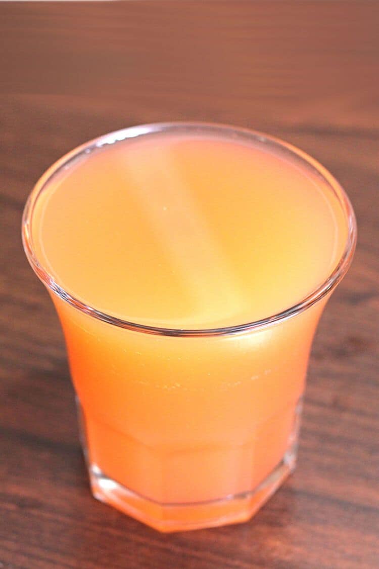 Orange Blossom drink on bar top