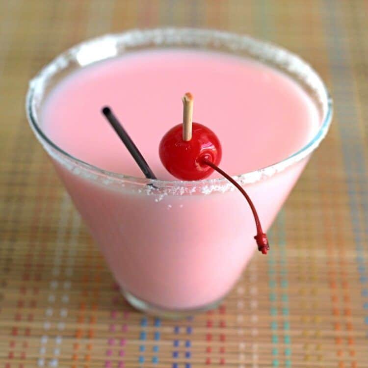 The Pink Diamond drink recipe tastes like a chocolate covered cherry.