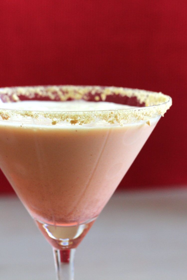 Pumpkin Pie Martini with graham cracker rim