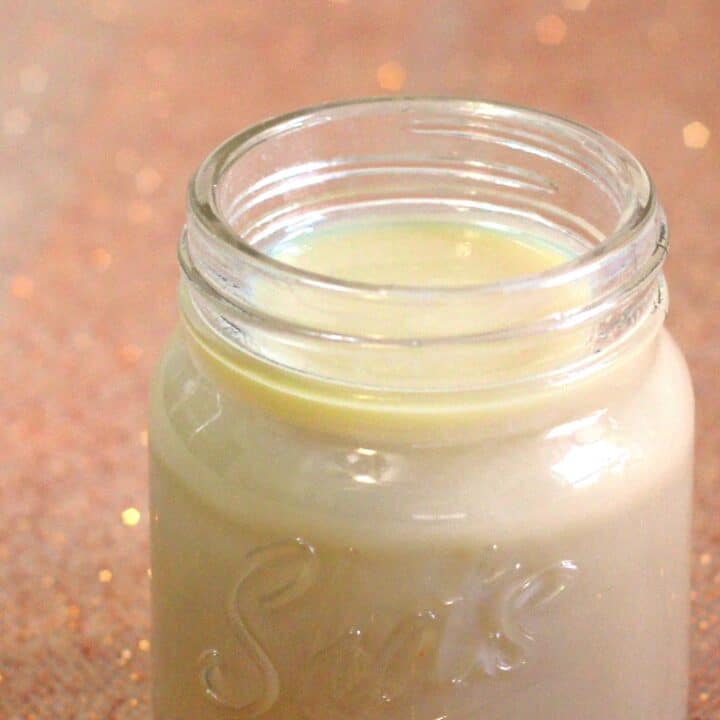 Pumpkin Pie Shot in miniature mason jar glass