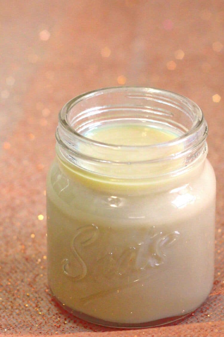 Pumpkin Pie Shot in miniature mason jar glass