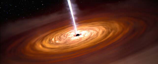 Simulation of a quasar
