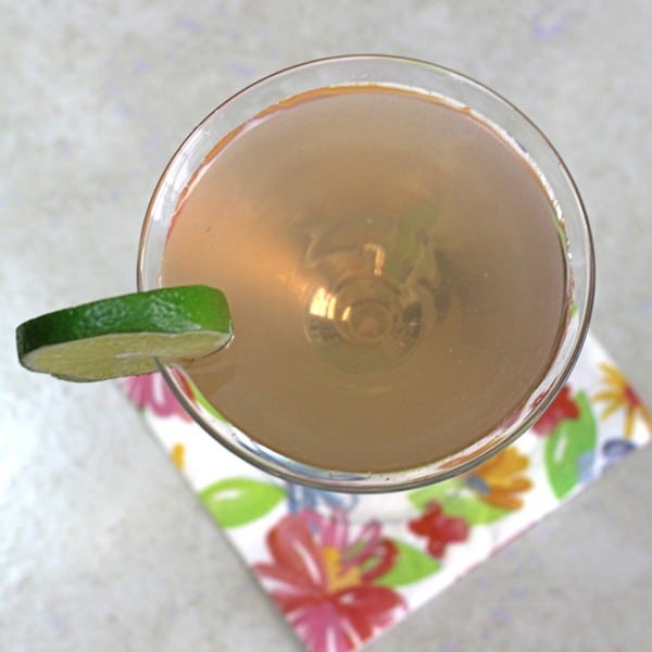 Overhead view of Santa Cruz Daisy cocktail 