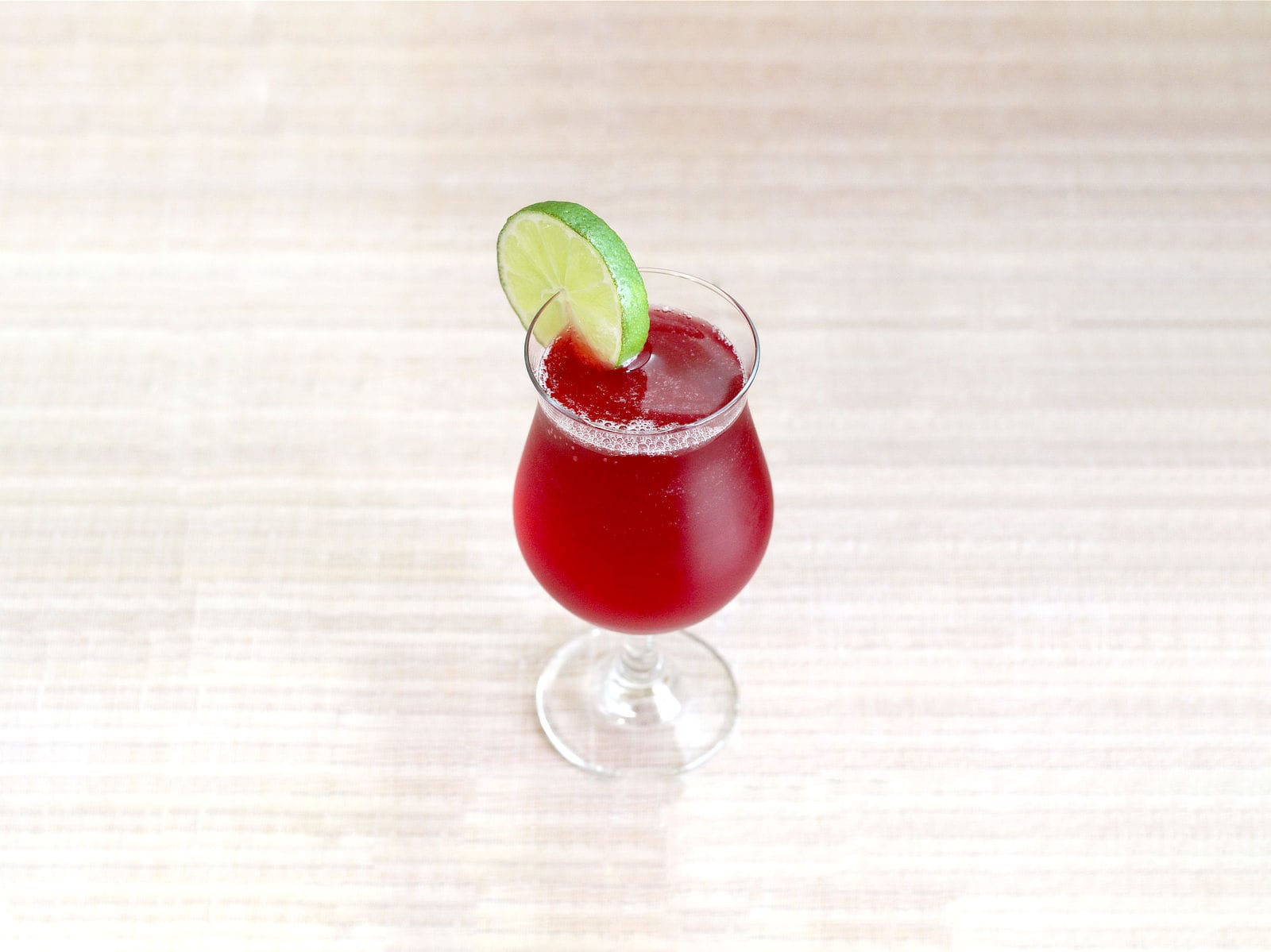 Closeup of Scarlett O'Hara drink against blurry background