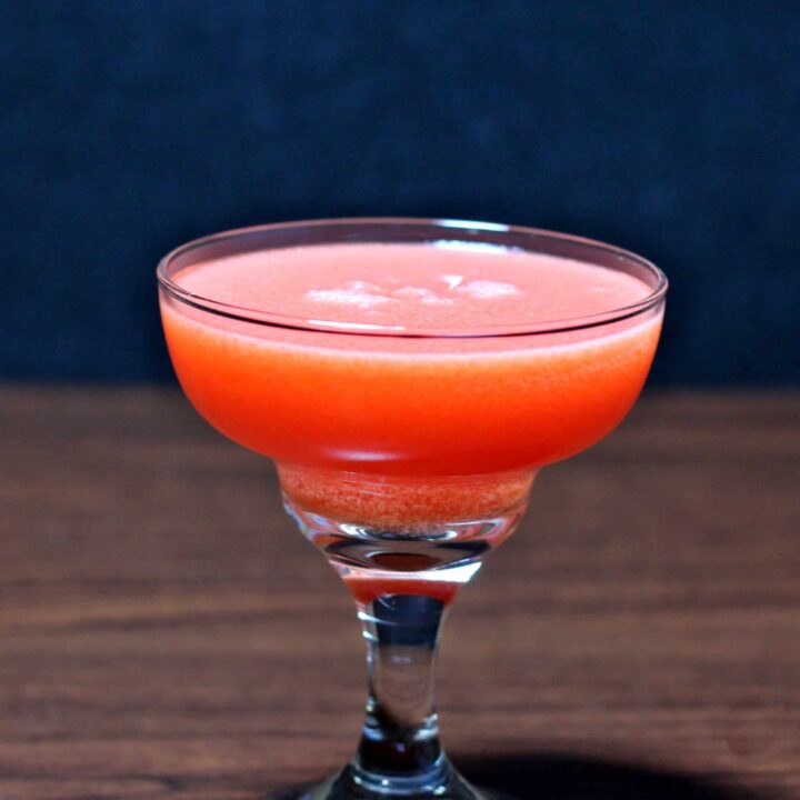 Soft Love in cordial glass drink on bar top