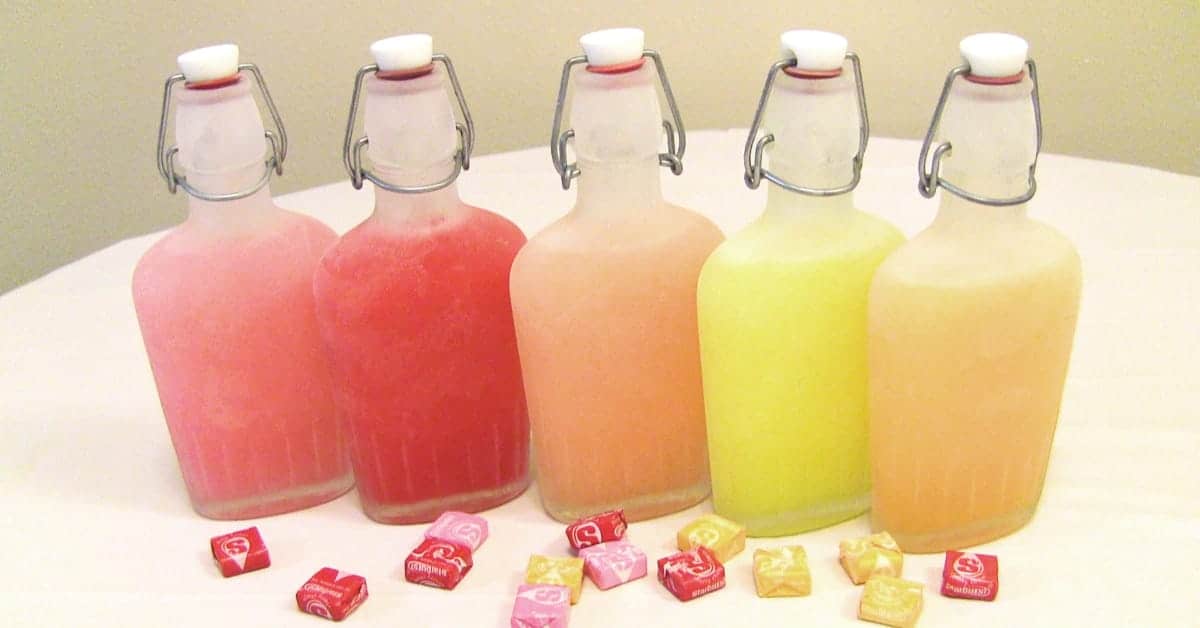 Chilled bottles of Starburst Vodka