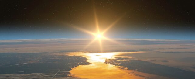 Sunrise Over Earth Horizon