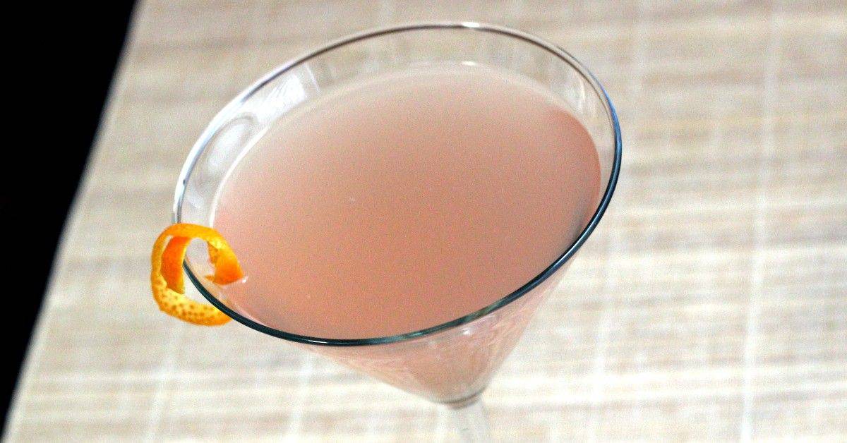 Ten Strike cocktail with orange twist