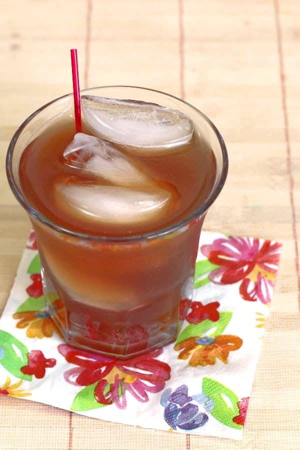 Tennessee Tea drink served on placemat