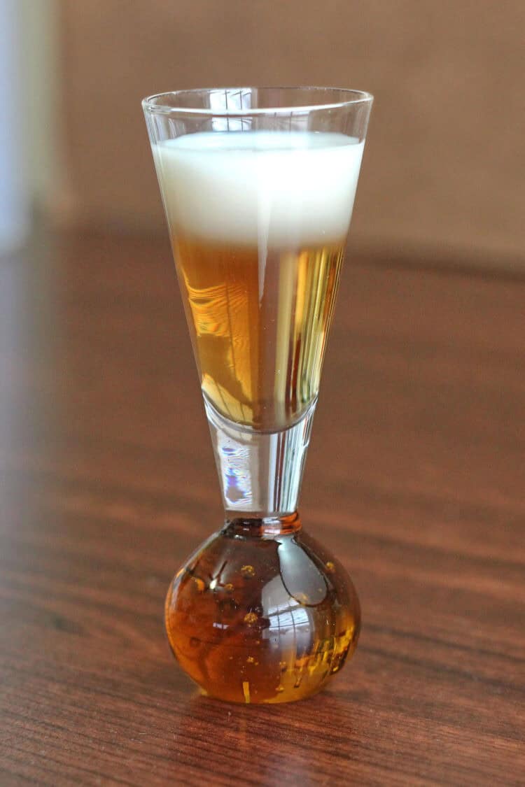 White Flag cocktail in cordial glass